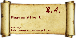 Magvas Albert névjegykártya